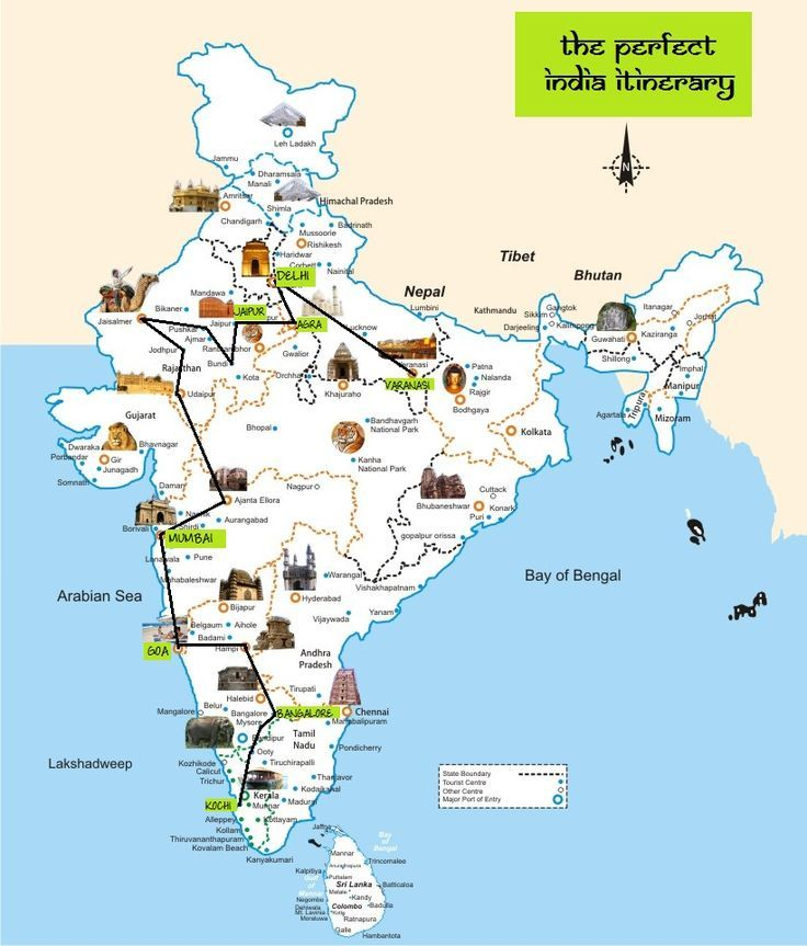 The Perfect India Itinerary Map - 3D Tourism Atlas